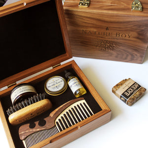 NATURE BOY Deluxe Beard Kit w/ Connoisseur's Grooming Box (PRE-ORDER)