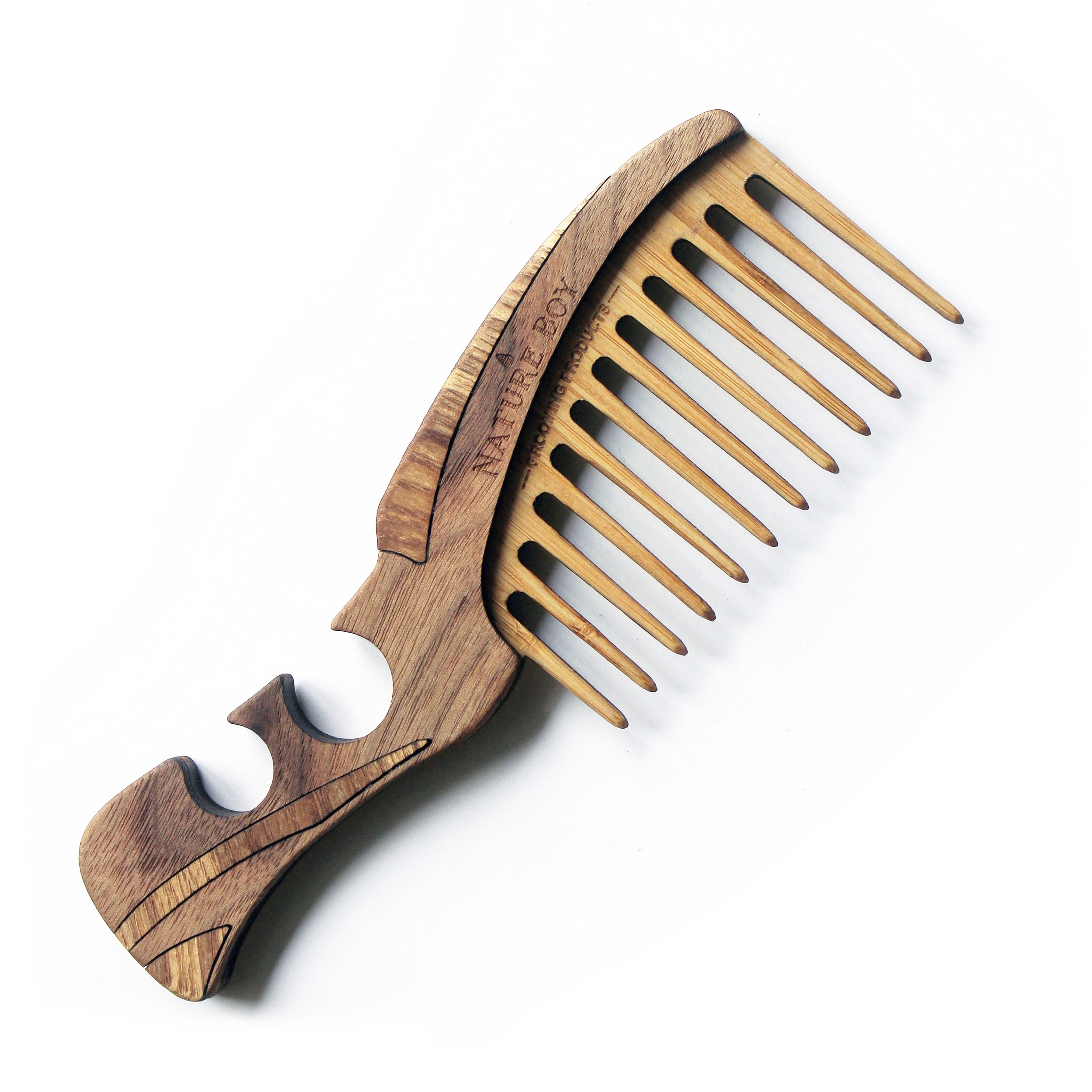 Nature Boy Grooming Products modified wooden beard comb